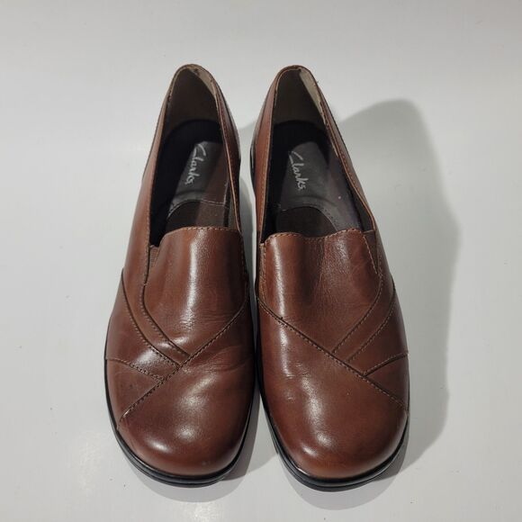 Clarks Slip On Loafers Brown sz 9 - Picture 4 of 10
